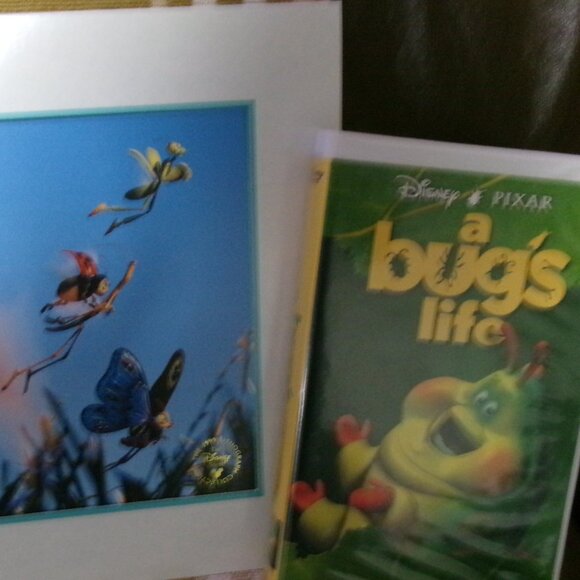 Exclusive Disney Lithographs:Toy Story 1 and 2 and a Bug's Life plus Bug's VHS - Picture 13 of 15